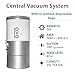 OVO Large and Powerful Central Vacuum System, 700 Airwatts Hybrid Filtration (with or Without Disposable Bags), Covers up to 7500 sq.ft, 6.6 Gal / 25L Bottom Load Rolled Steel Canister