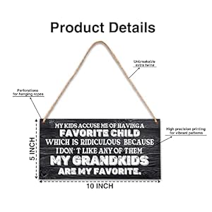 Mygrandkidsaremyfavoritewoodensigngrandparentsgift5x10rustichomedecorfarmhousesignmothersdaygiftfathersdaygifta23 Urban Country Home Decor My grandkids are my favorite wooden sign grandparents gift 5×10 rustic home decor farmhouse sign mothers day gift fathers day gift a23 urban country home decor