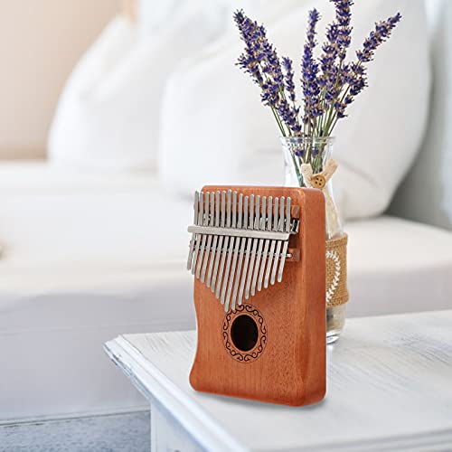 Generic 17 Toetsen Kalimba Natuurlijke Wood Thumb Piano' S Met Tuning Mbira Sanza Vinger Piano Mahonie Hout Muziek… - Image 4