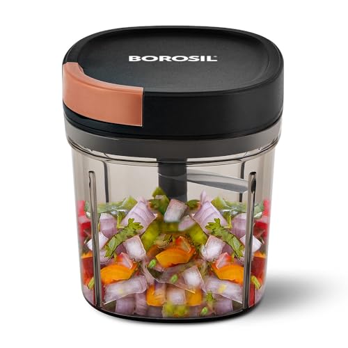 Borosil EazyPull Chopper with 6 Blades, Pull Chopper with Du...