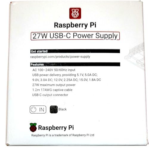 Raspberry Pi 5 Official 27W Power Supply PD Adapter 5.1V 5A USB-C Power Supply for Raspberry Pi 5 8GB 4GB Black Color BIS Approved Indian Plug - Image 4