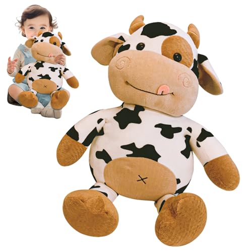 JWTRSVTY 35 CM Juguete de Peluche Vaca, Animales De Peluches De Vaca, Vaca Muñeco De Peluche, Dibujos Animados Vaca De Peluche De Juguete, Vaca Peluche Toy, para Regalo De Cumpleaños De Niños