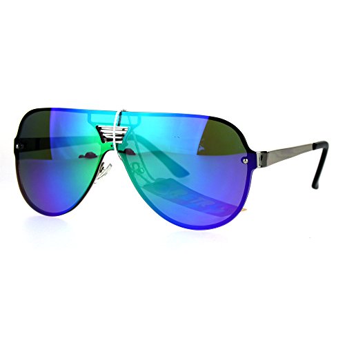 Unisex Aviator Sunglasses Full Mirrored Lens Frame Designer Fashion