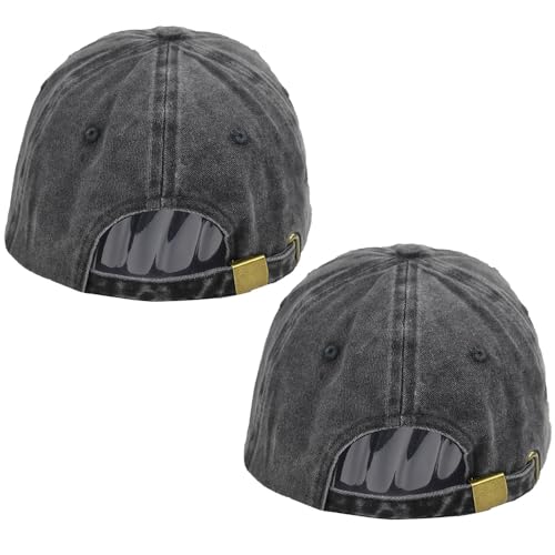 Image of 2PCS Grandpa and Grandma Hats for Men Women, Adjustable Wash Cotton Embroidered Funny Grandparents Baseball Cap
