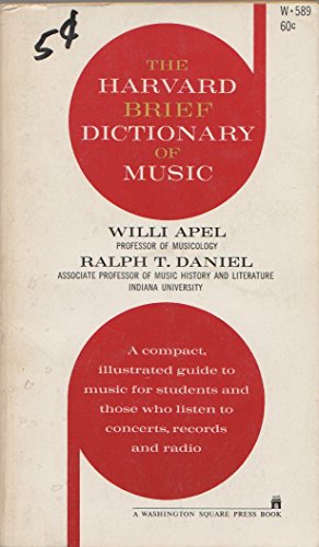 Harvard Brief Dictionary of Music 067149760X Book Cover
