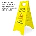 Bolthead Industrial Caution Wet Floor Signs | 2-Sided Bilingual Warning, Piso Mojado | Slip & Fall Accident Prevention | 3 Pack