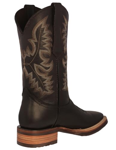 Texas Legacy Mens Brown Western Cowboy Boots Rodeo Wear Real Leather Square Toe3