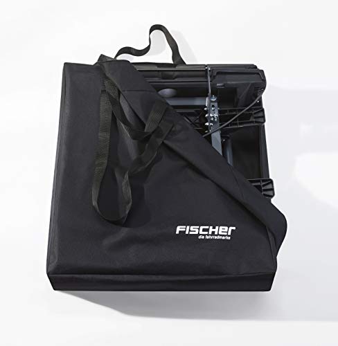 Fischer Bolsa de Almacenamiento para portabicicletas 126001, Resistente e Impermeable, 65 x 69 x 25 cm, Color Negro