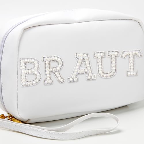 Perlen Strass Braut Aufnäher Buchstaben Patches Hochzeit Bügelbilder Braut Stickerei Patches für Junggesellenabschied Hochzeit Braut Kleidung Hüte Schuhe DIY Bastelbedarf