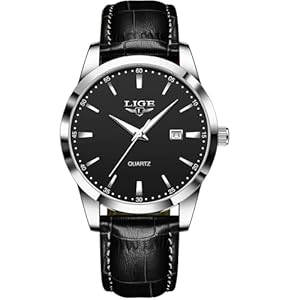 LIGE Herren Uhren Wasserdicht Quarz Armbanduhren Für Herren Männer Uhr Mit Datum Lederarmband Retro Business Men’s Watches