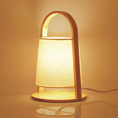 Preisvergleich Produktbild DIAOD Lampe, Nachttischlampe mit doppeltem Ladeanschluss und Einer Steckdose, Sockellampe mit warmweißer LED-Lampe, Moderne Tischlampe, perfekt for Schlafzimmer