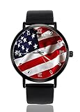American Flag Business Casual Wrist Watches Men Women Quartz Roman Numeral Analog Wrist Watches