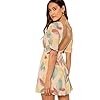 Floerns-Womens-Ditsy-Floral-Plunge-Neck-Knot-Front-A-Line-Short-Dress Floerns Women's Tropical Floral Plunging V Neck Tie Open Back Summer Short Dress Multicolor M