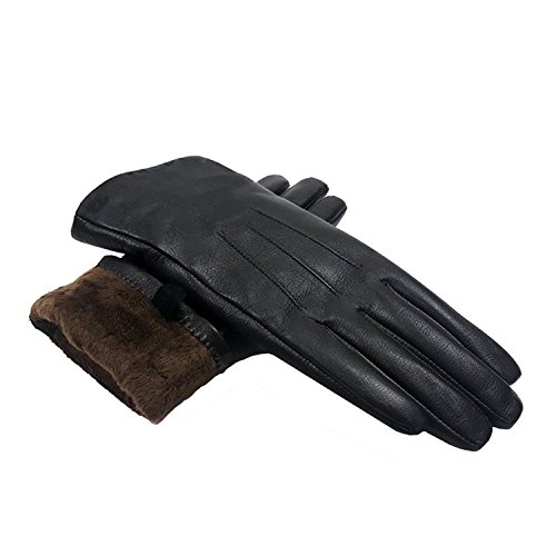 MoDA Most Popular Women's Ms. D.C. Chic Touchscreen Texting Warm Winter Genuine Leather Gloves