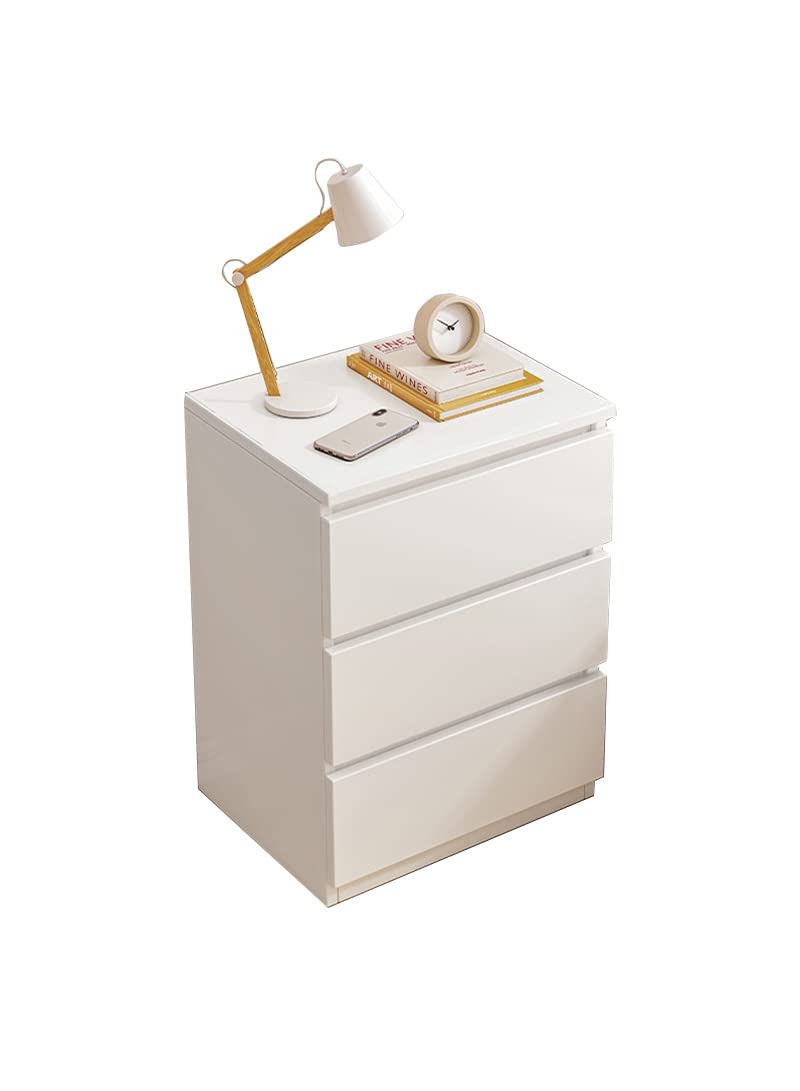 Sharpdo Concise Style Nightstand, Modern Bedside Storage Cabinet With Multi-Drawers, Simple Bedside Table For Bedroom White