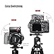 SUNWAYFOTO LS-80, 80 mm universeller Drehring für DLSR-Kameras, Stativmontagering, Objektivstützring, Arca Swiss Plattenmontage, DSLR, horizontale und vertikale Umschaltung
