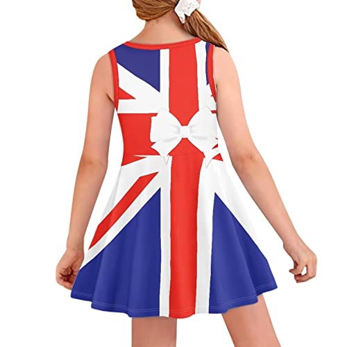 INSTANTARTS Girls Tank Dresses Stretch Round Neck Swing Midi Dress Lightweight Knee Length Skater Dress2