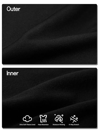 Vzv 2T-5T Kids Thermal Set Toddler Thermal Underwear Fleece Lined Toddler Thermal Set Base Layer Long Johns For Boys Girls Black thumb #2