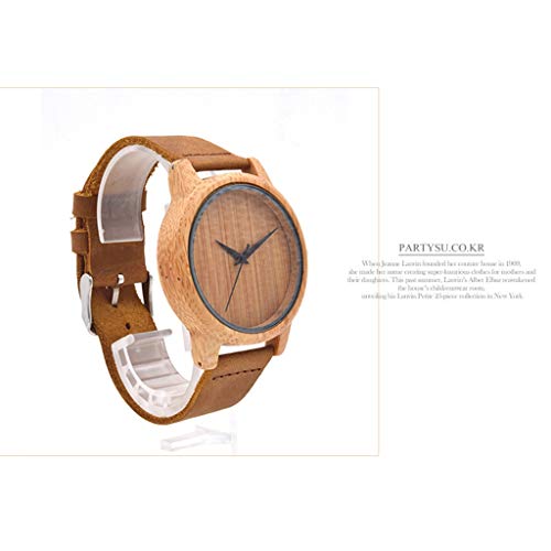 Preisvergleich Produktbild HRQ Hölzerne Uhr - umweltfreundliche Quarzuhr, Holz handgefertigt, Modetrend, vielseitige einfache hölzerne Uhr S133