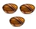 levandeo Juego de 3 platos de madera de acacia, 10 x 2,5 cm, redondos, cuencos para aperitivos, decoración de mesa, madera de acacia
