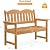 Outdoor Garden Bench,2-Person Poly Lumber Patio Bench, Slatted Patio Loveseat,All-Weather Outdoor Bench that Never Rot and Fade, Suit for Garden, Porch and Park