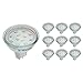 SEBSON LED Lampe GU5.3 / MR16 warmweiß 4W (3,5W), ersetzt 30W Glühlampe, 280 Lumen, MR16 LED 12V, 110°, 10er Pack