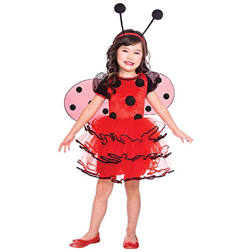 Amscan- Ladybird Dress con Ali Staccabili e