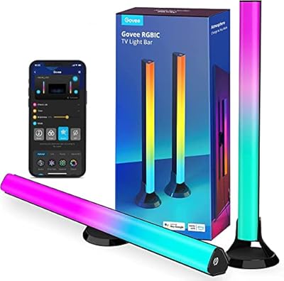 Govee RGBIC Barras de Luz  38cm con Dobles Perlas de Luz WiFi Inteligente con Múltiples Opciones de Colocación para TV de 45-70 Pulgadas  Funcionan con Alexa y Google Assistant  Color Negro