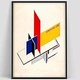 バウハウス階段ポスター、ワイマール1923バウハウス展示プリント、ヘルベルトバイヤーポスタープリント、フレームレス装飾帆布 A8 30x45cm