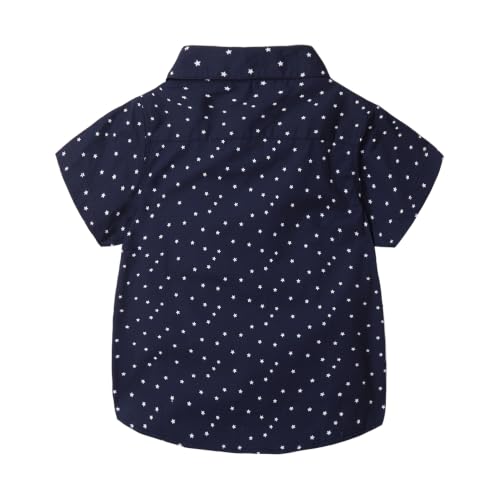 Image of Mud Kingdom Little Boys Dress Shirts Short Sleeve Cute Summer