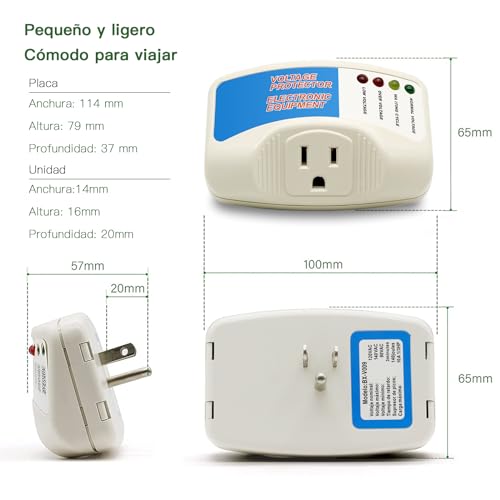 Bseed BX-V009USFBA Surge Protector Home Appliance,Single Outlet Power Voltage Protector,Voltage Brownout Outlet Surge Refrigerator 1440 Watts,Voltage Brownout Plug Outlet thumb #5