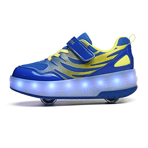 Chaussures Rollers Rétractables Pour Enfants - Basket à Roues Cachées, Double Rangée, Idéal été Et Extérieur, Filles/garçons