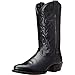 CHUUMEE Men's Fashion Round Toe Embroidered Western Cowboy Boots (Black,8,8)