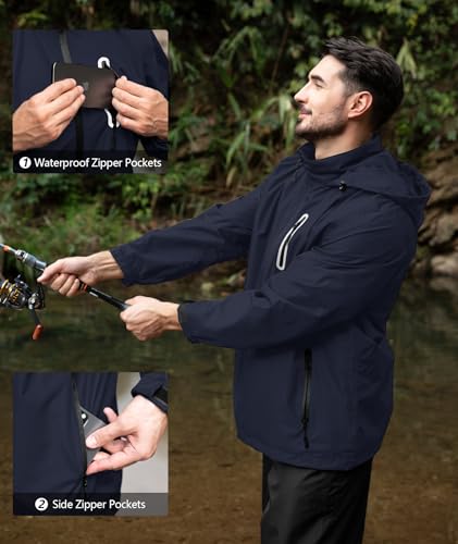 Image of SWISSWELL Men's Waterproof Golf Rain Suit Rain Gear Jacket and Pants Lightweight for Golf Fishing Big and Tall S-5XL