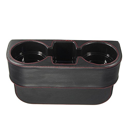Iokone AST Coin Side Pocket Console Side Pocket Leather Cover Car Cup Holder Auto Front Seat Organizer Cell Mobile Phone Holder  thumb #2
