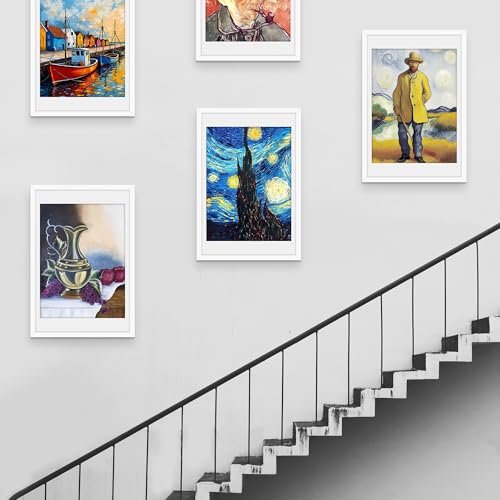 Picrit 20x30 Frame 3 Pack, White Poster Frame, Display Poster 18 x 24 with Mat or 20 x 30 without Mat for Horizontal or Vertical Wall Mounting