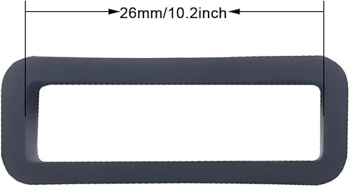 Miniatura 2 de Paquete de 10 correas de reloj de goma compatibles con Garmin Fenix 5X/5X Plus/6X/6X Plus/Watch Strap Loop Keeper Reemplazo Negro 1.024 in