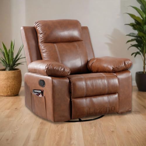 LEZINO Swivel Rocking Manual Recliner Chair for Home, 3 Years War...