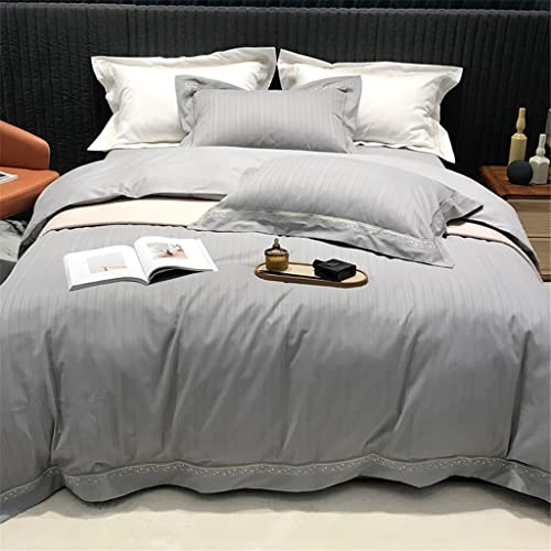 Warm Cotton Jacquard Duvet Cover – Pink, 1.8m