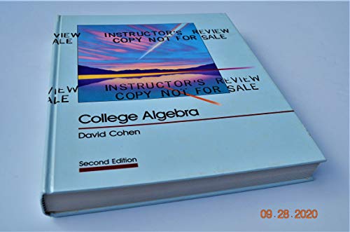 College algebra 0314481168 Book Cover