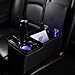 Car Center Console, Universal Rear Bench Seat Console, Back Seat Car Organizer, Automotive Center Console with Cup Holder & Phone Holder, Central Armrest Box