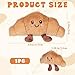 YBEATY Croissant Keychain Cute Happy Smiling Bread Baguette Keychain Soft Fluffy Stuffed Key Chain Good Luck Positive Energy Adorable Bag Charms for Purse Handbag Backpack Car Women