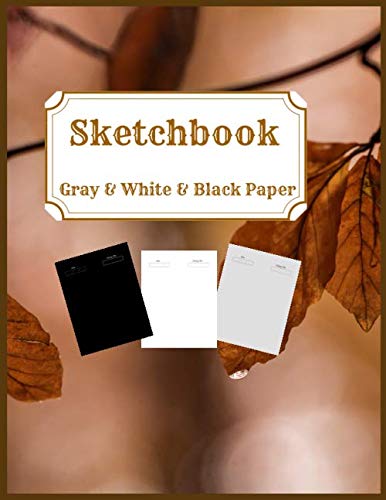 Sketchbook Gray & White & Black Paper: Sketchbook 3 in 1 |Black Paper for Gel Pens |Gray Paper for Pencils|White Paper for Colored Pencils ,For ... & Women ( Vol 3 ) (Rozalina Colored Paper)