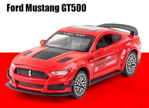 Image of PINQUE Kids New Car 1:32 Mastang Diecast Alloy Metal Pull Back Car with Openable Doors Music Sound and Light Vehicle Toy Car for Boys (Multicolor)