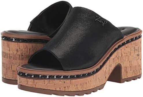 Karl Lagerfeld Paris Women's Carita Wedge Sandal Platform, Black, 8 | Image 6
