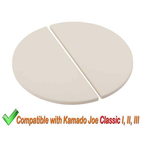 Mixrbbq Bbq Future Half-Moon Ceramic Heat Deflector Plates For Kamado Joe Classic I thumb #2
