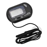 FUTUREORYY Termómetro Digital Mini para y Peceras y Duradero Pantalla LCD de Alta Precisión Diseño para Interiores y Exteriores Color Negro