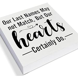 Blendedfamilydecorativewoodenboxsignourlastnamesmaynotmatchbutourheartscertainlydowoodblockplaquedecorrusticshelforwalldisplayforhomelivingroombedroom Urban Country Home Decor Blended family decorative wooden box sign our last names may not match but our hearts certainly do wood block plaque decor rustic shelf or wall display for home living room bedroom urban country home decor