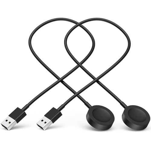 2Pack Short for Apple Watch Charger USB Magnetic Wireless Fast iWatch Charger Portable for Car Compatible with iWatch Ultra/Series 9/8/7/6/SE/SE2/5/4/3/2/1-[1FT/Black]