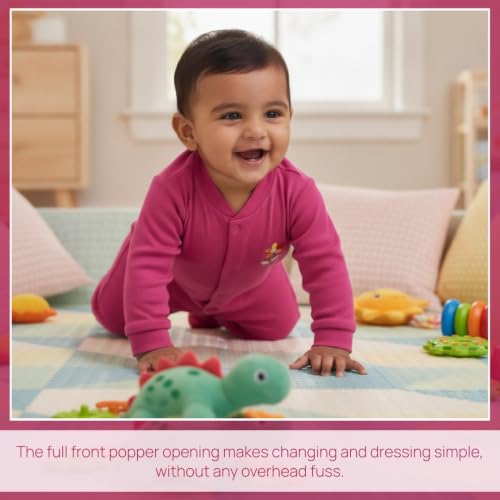 Image of 100% Cotton Baby Rompers /Sleepsuits /Jumpsuit /Night Suits for Baby Boys & Girls, Infants, New Borns